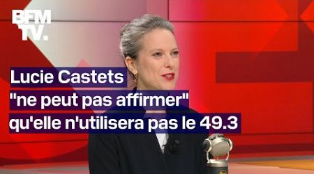 Lucie Castets, candidate NFP pour Matignon, &quot;ne peut pas affirmer&quot; qu&#39;elle n&#39;utilisera pas le 49.3