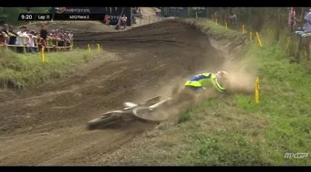 Troubles for Lucas Coenen in MX2 Race 1! | MXGP of Czech Republic 2024
