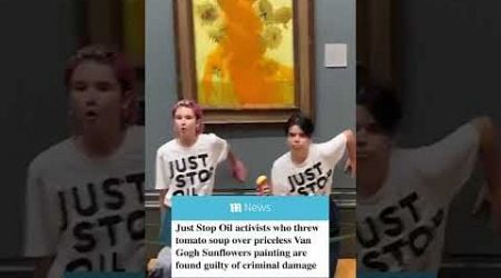 Just Stop Oil activists who threw soup over Van Gogh painting found guilty of criminal damage