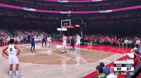 NBA 2K24 Olympics Mode | USA vs GERMANY Exhibition Full Game Highlights