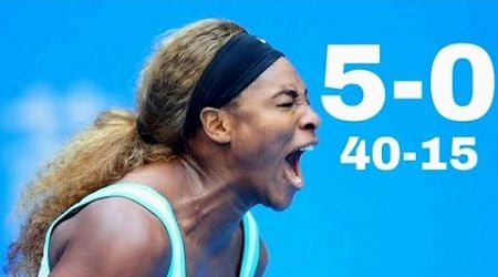 The Day Serena Won A Set After Being 5-0 40-15 Down | SERENA WILLIAMS FANS