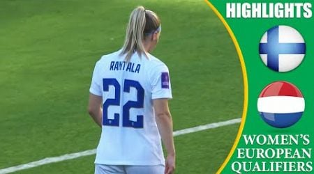 Finland vs Netherlands || HIGHLIGHTS || Women&#39;s Euro 2025 Qualifiers