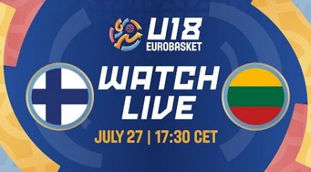 Group Phase | Finland v Lithuania | Full Basketball Game | FIBA U18 EuroBasket 2024