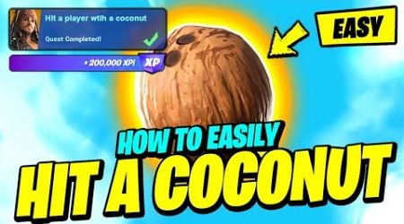 How to EASILY Hit a Player with a Coconut &amp; 100% Spawn Locations - Fortnite X Pirates Quest
