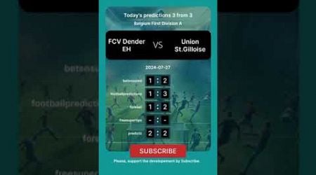 FCV Dender EH vs Union St.Gilloise Today Prediction #football #predictions #bettingtips