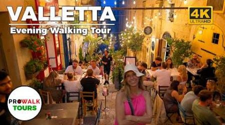 Valletta, Malta Evening Walking Tour | 4K 60fps | May 2024 with Captions by Prowalk Tours