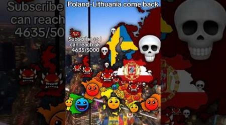 POV:Swedish Empire and Poland-Lithuania come back #shorts #subscribe #mapping #europe #trending