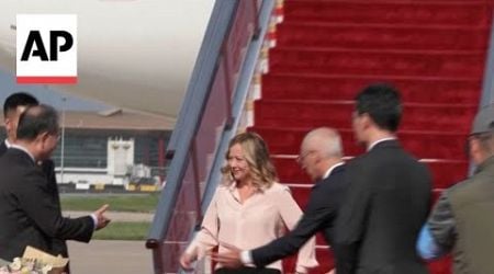 Italian PM Giorgia Meloni arrives in China for her first official visit