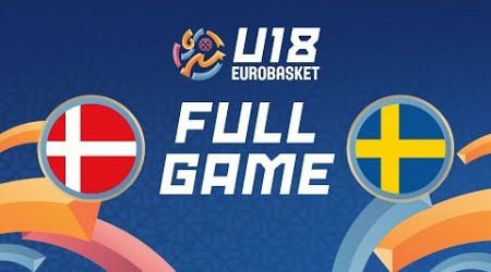 Group Phase | Denmark v Sweden | Full Basketball Game | FIBA U18 EuroBasket 2024
