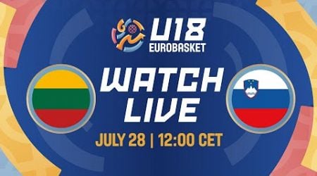LIVE - Lithuania v Slovenia | FIBA U18 EuroBasket 2024 | Group Phase