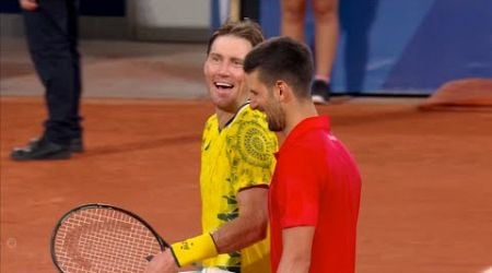 Novak Djokovic vs Matthew Ebden Highlights Crowd Laughing, Olympic Paris First Round 2024