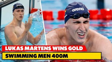 German&#39;s Lukas Martens Wins Gold - Swimming Men&#39;s 400m Freestyle - Olympic 2024