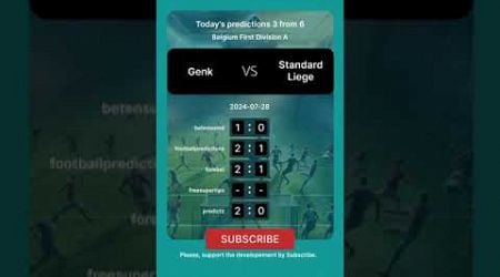 Genk vs Standard Liege Today Prediction #football #predictions #bettingtips