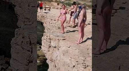 CLIFF JUMPING CAVO GRECO part 1 #cyprus #shorts
