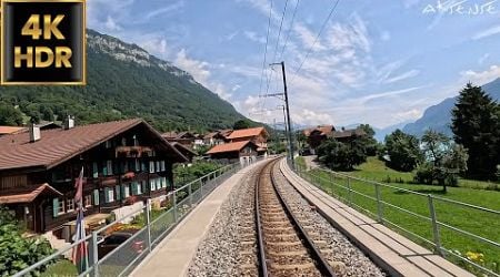 Train Driver view Luzern - Interlaken Express Switzerland | Cab ride | 4k 60fps HDR video