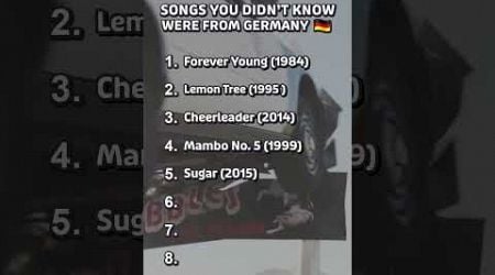 Songs You Didn&#39;t Know Were From Germany! #music #ranking #80s