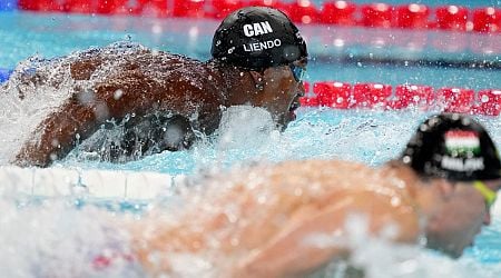 Canada's Liendo wins silver, Kharun bronze in Olympic men's 100 butterfly