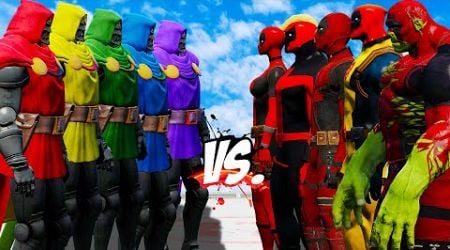 TEAM DOCTOR DOOM COLOR VS TEAM DEADPOOL - EPIC SUPERHEROES WAR