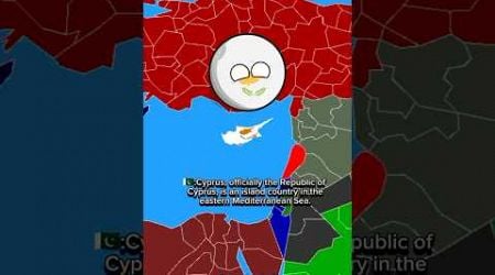 Cyprus location and boundries #countryballs #countrys #cyprus #shortvideo #geography