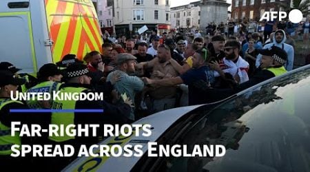 Far-right rioters clash with police during protests across UK cities | AFP