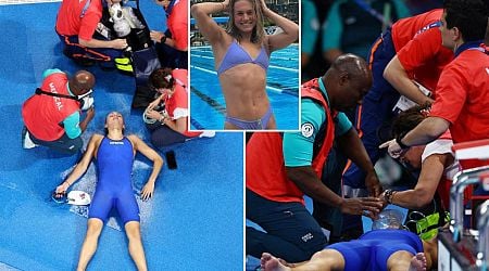 Slovakia Olympic swimmer Tamara Potocka collapses in scary scene