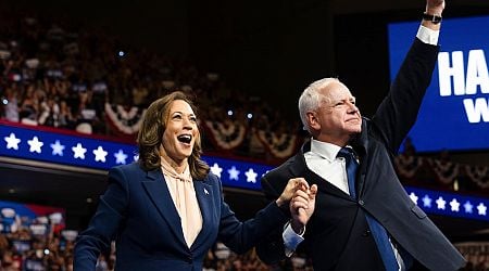 US election: Kamala Harris introduces running mate Tim Walz at raucous Philadelphia rally