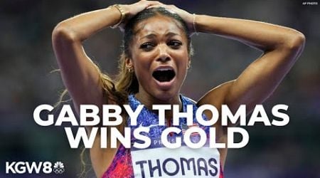 Team USA&#39;s Gabby Thomas wins gold in women&#39;s 200-meter final