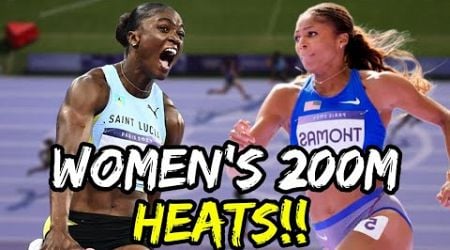 Paris 2024 Women&#39;s 200m Heats: Gabby Thomas vs. Julien Alfred!