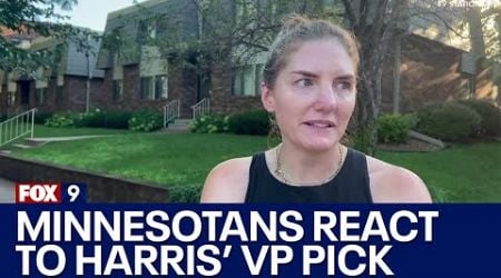 Walz is Harris&#39; running mate pick: Minnesotans react