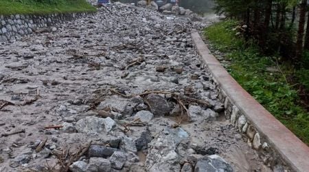 Landslides caused by bad weather block FVG-Veneto roads