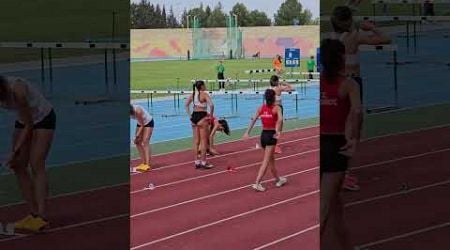 Women&#39;s 100m hurdles. Cyprus Nicosia.