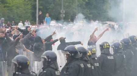 Man jailed for three years for punching police officer in UK riots