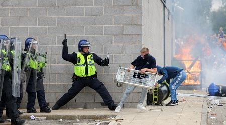 Man jailed for three years for punching police officer in anti-Muslim riots