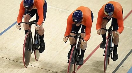 Dutch trio of van den Berg, Lavreysen and Hoogland beat British to defend Olympic team sprint title