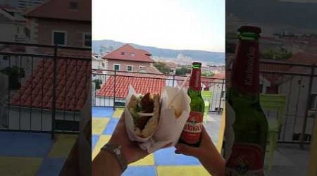 Was this a good price for a kebab meal in Croatia? #kebab #rooftop #terracegarden #foodreview