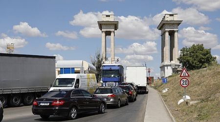 Intense Truck Traffic at Ruse-Giurgiu Bridge