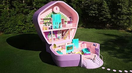 You can spend the night at a life-size Polly Pocket house on Airbnb