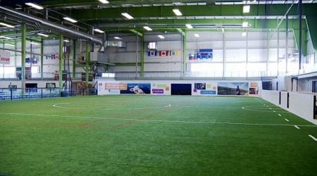 New turf on Yellowknife indoor sports fields behaves 'more like grass,' says coach