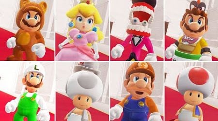 Super Mario Odyssey - All 9 Playable Characteres [2024] (HD)