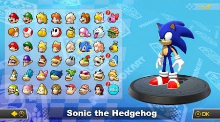 What if you play Sonic in Mario Kart 8 Deluxe (DLC Courses) 4K