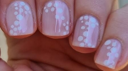 Lavender Pink Nail Art | Pastel Nails For Beginners Using Dotting Tool