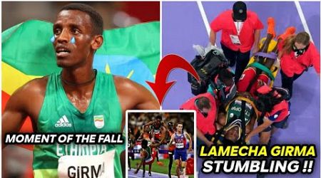 Olympics runner Lamecha Girma stretchered off after hitting head on track in terrifying scene