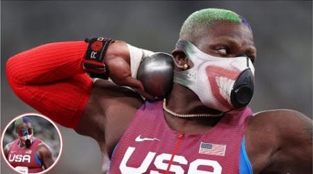 Olympic Shot Putter Raven Saunders Sparks Controversy by Competing in Mask and Sunglasses