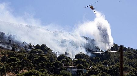 Large wildfire breaks out on Greek holiday island as residents evacuated