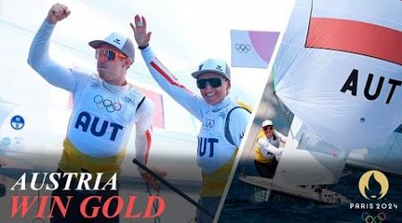 Austria Win Mixed Dinghy Gold - Lara Vadlau and Lukas Maehr Paris 2024