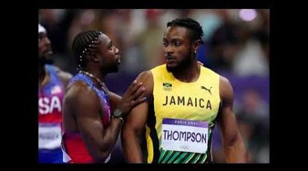 Controversy at Olympics: Kishane Thompson and Noah Lyles Tie in 100m Final#olympics #jamaica #usa