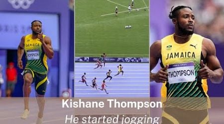 Kishane Thompson started JOGGING to finish his 100m heat at the Olympics