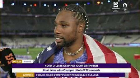 Paris 2024 | Noah Lyles reflects on victory after winning the 100m final | SportsMax