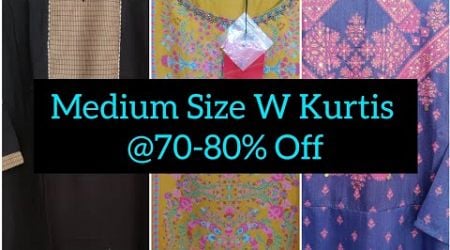 Office Wear Kurtas| Medium Size W Kurtas| Festival Outfits| Rakhi Special| Cotton Kurtis| 70-80% Off