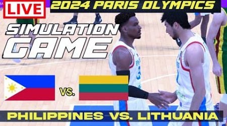 LIVE NOW! Gilas Pilipinas vs Lithuania | 2024 PARIS OLYMPICS | Ausgust 4, 2024 | FIBA2K CPU VS CPU